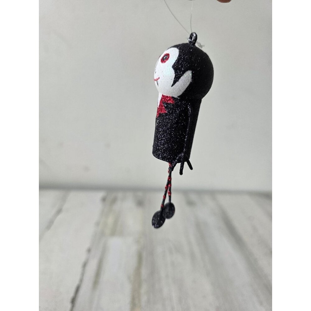 Vintage Pier 1 glitter Dracula ornament Halloween jointed tree